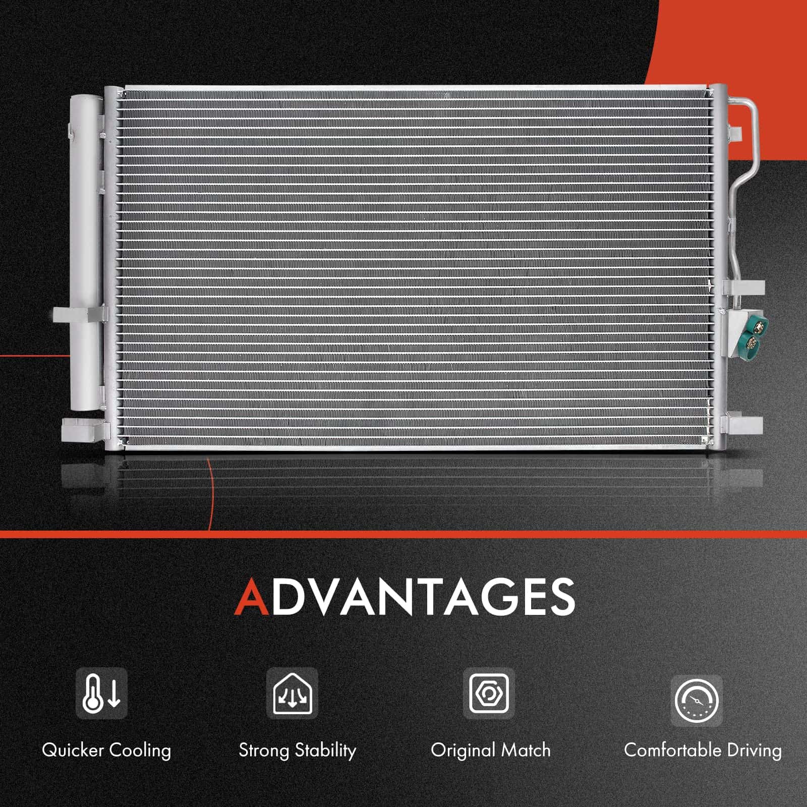 Condensador A/C A-Premium Compatible con Acura RDX 2016 - Imagen 7