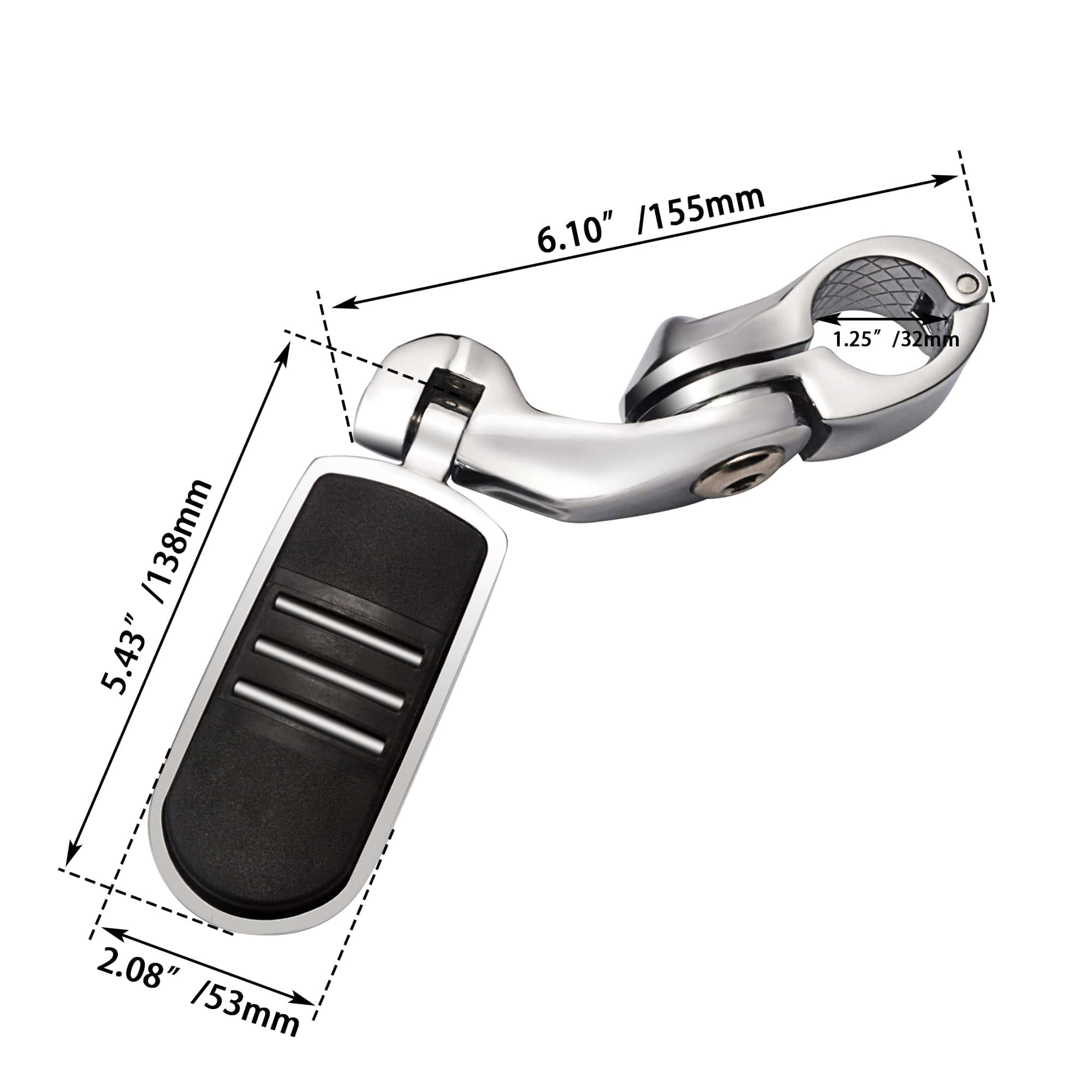 Hokuotolite Soportes de Pedales Cortos Angulados Ajustables - Imagen 8