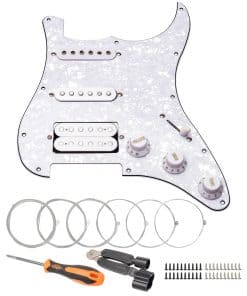 Unxuey 11 Hole Loaded Guitar Pickguard SSH con Pastilla