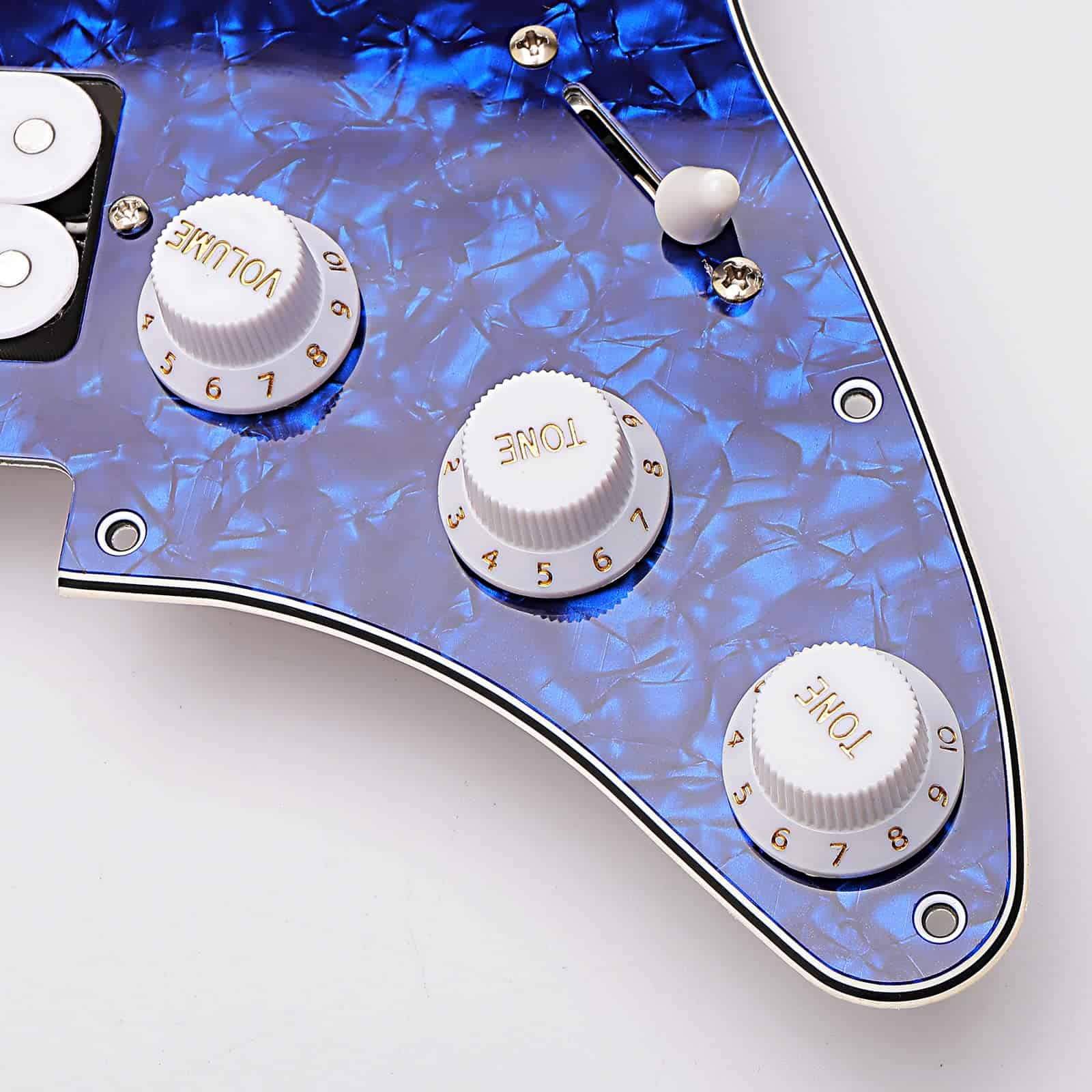 Unxuey 11 Hole Loaded Guitar Pickguard SSH para Fender - Imagen 8