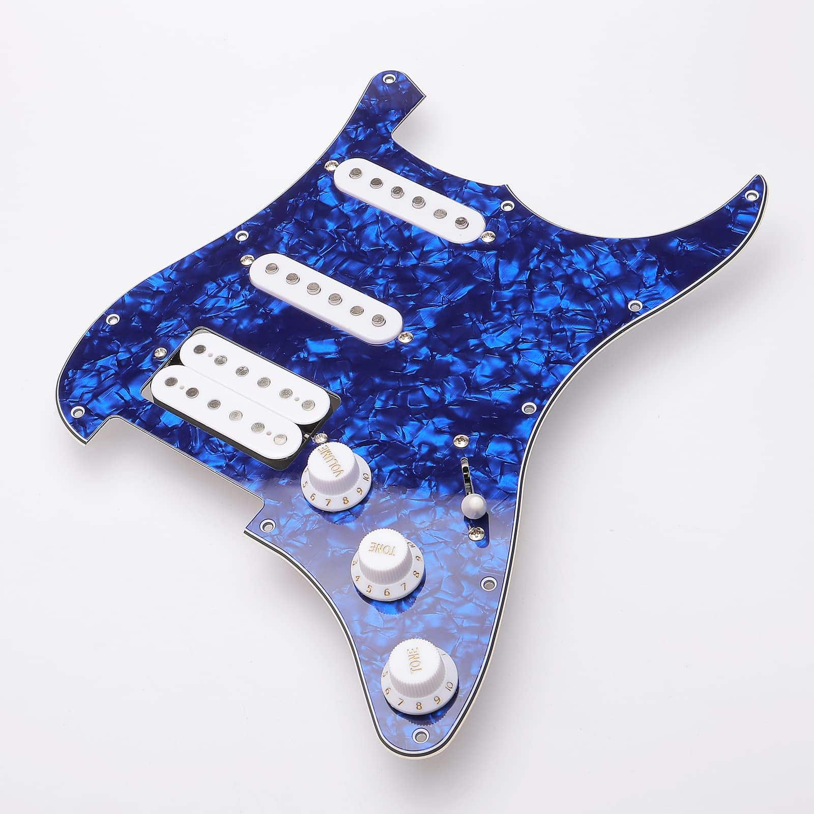 Unxuey 11 Hole Loaded Guitar Pickguard SSH para Fender - Imagen 6