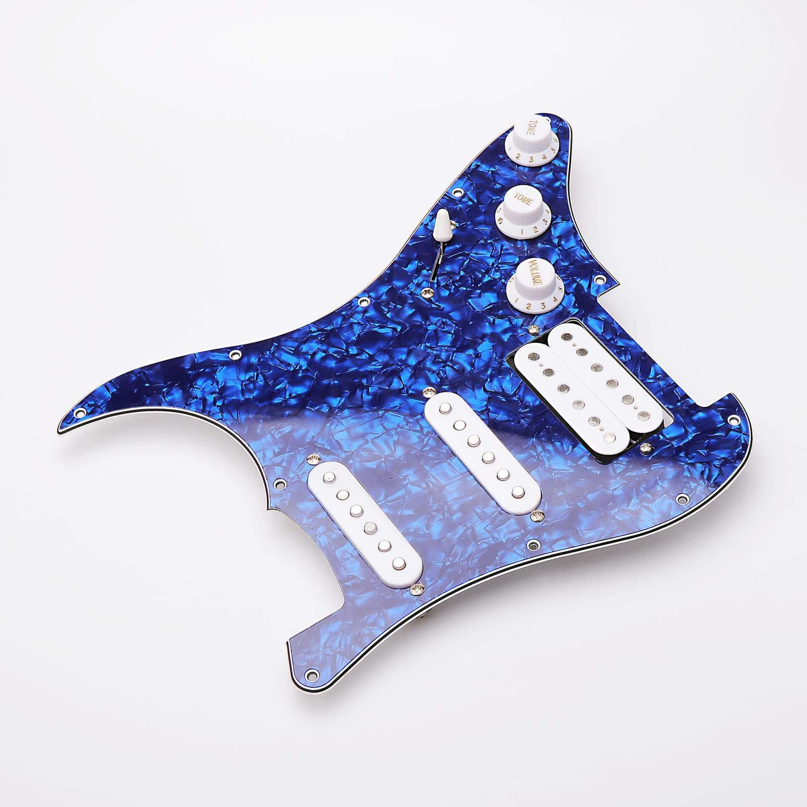 Unxuey 11 Hole Loaded Guitar Pickguard SSH para Fender - Imagen 5