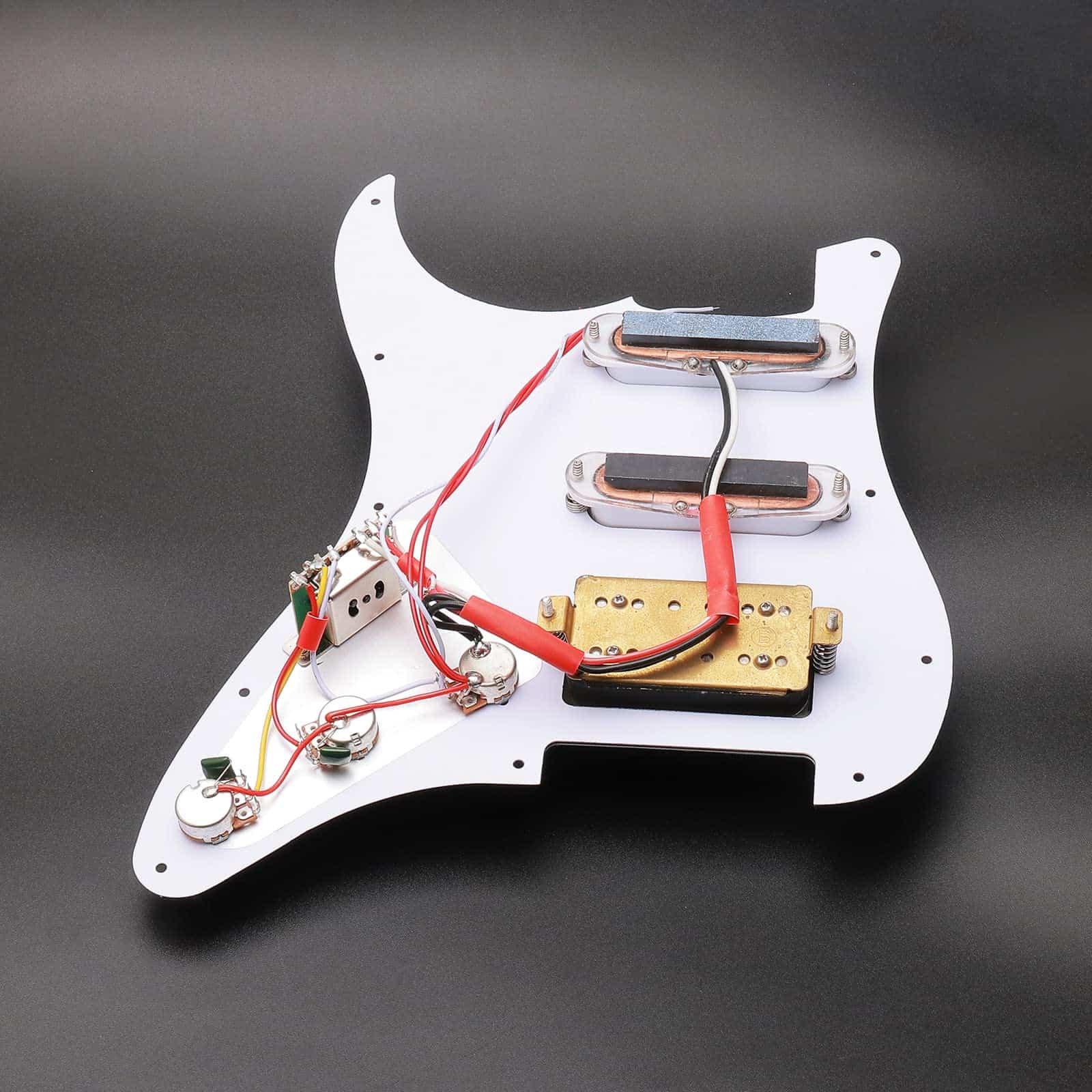 Unxuey 11 Hole Loaded Guitar Pickguard SSH para Fender - Imagen 4