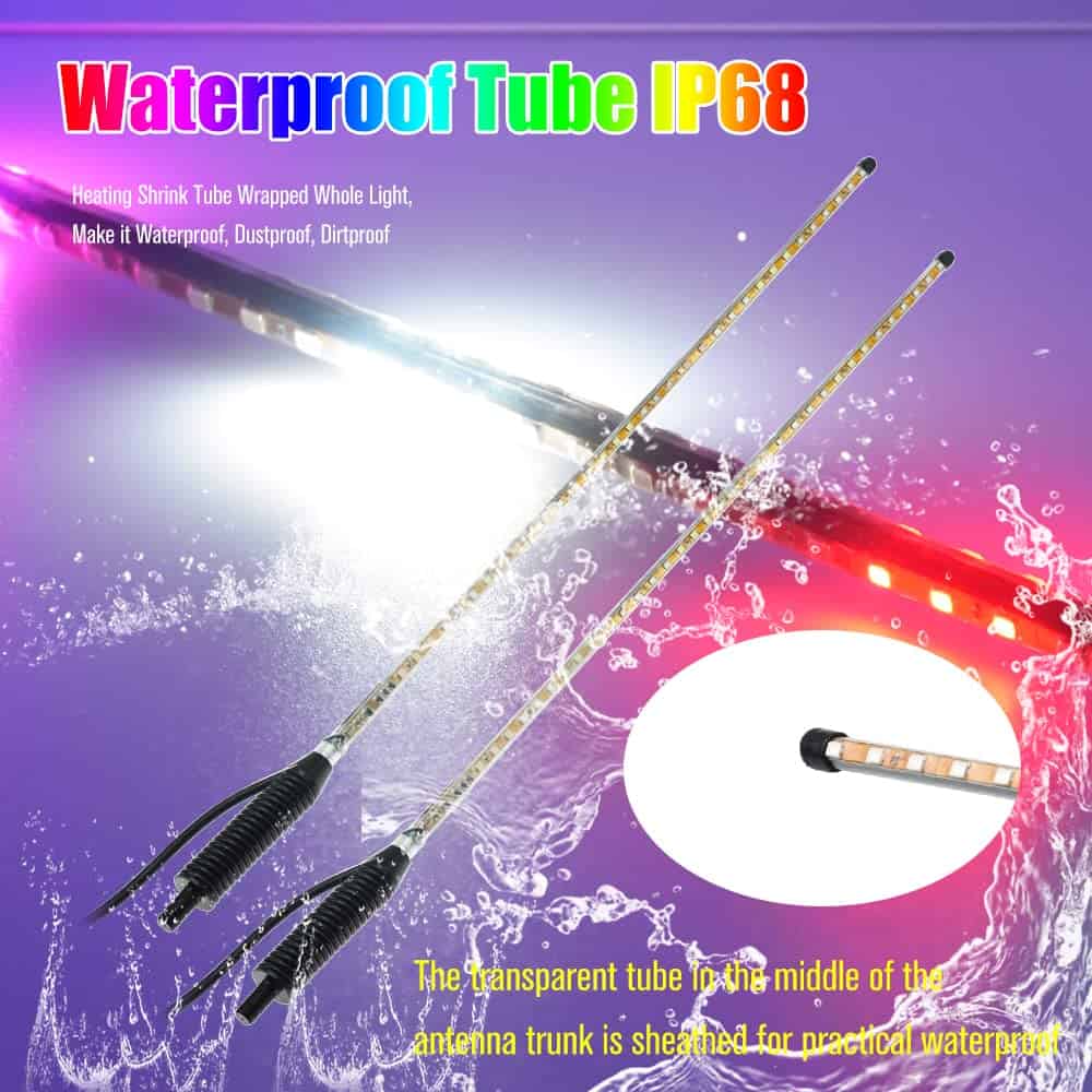 YEORO 2pcs Luces de Antena LED RGB, Doble Tiras de LED - Imagen 6