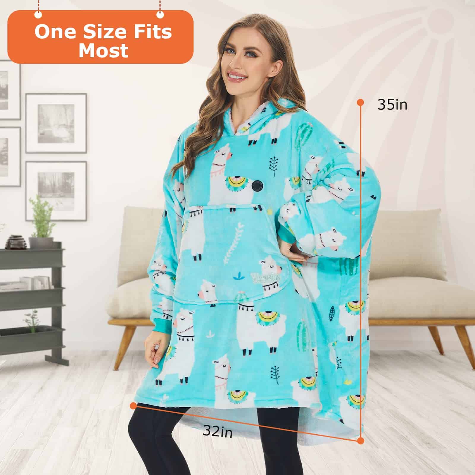 Manta con capucha Venustas con calefacción y batería 7.4V, - Imagen 5