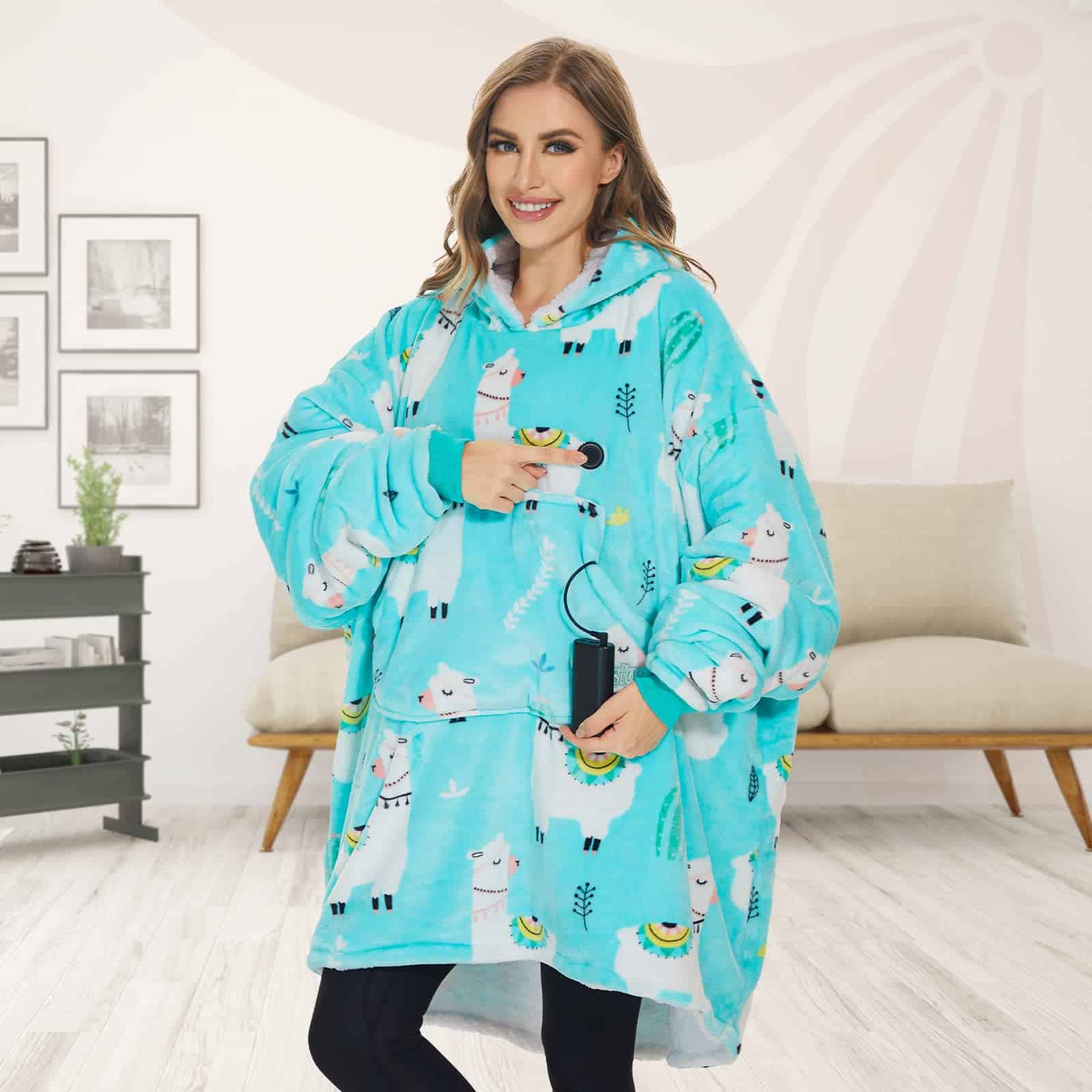 Manta con capucha Venustas con calefacción y batería 7.4V, - Imagen 7