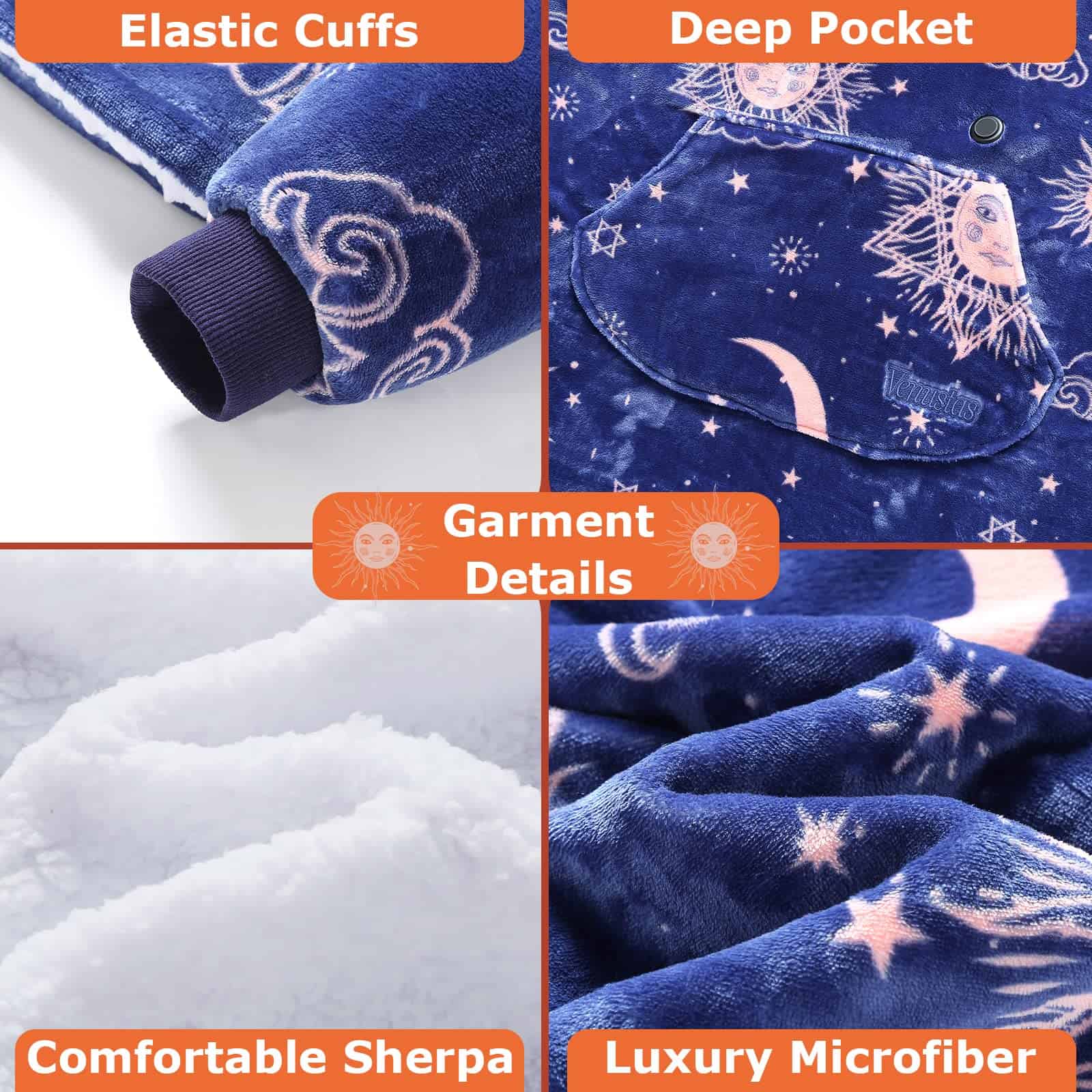 Manta con capucha con calefacción Venustas con paquete de - Imagen 5