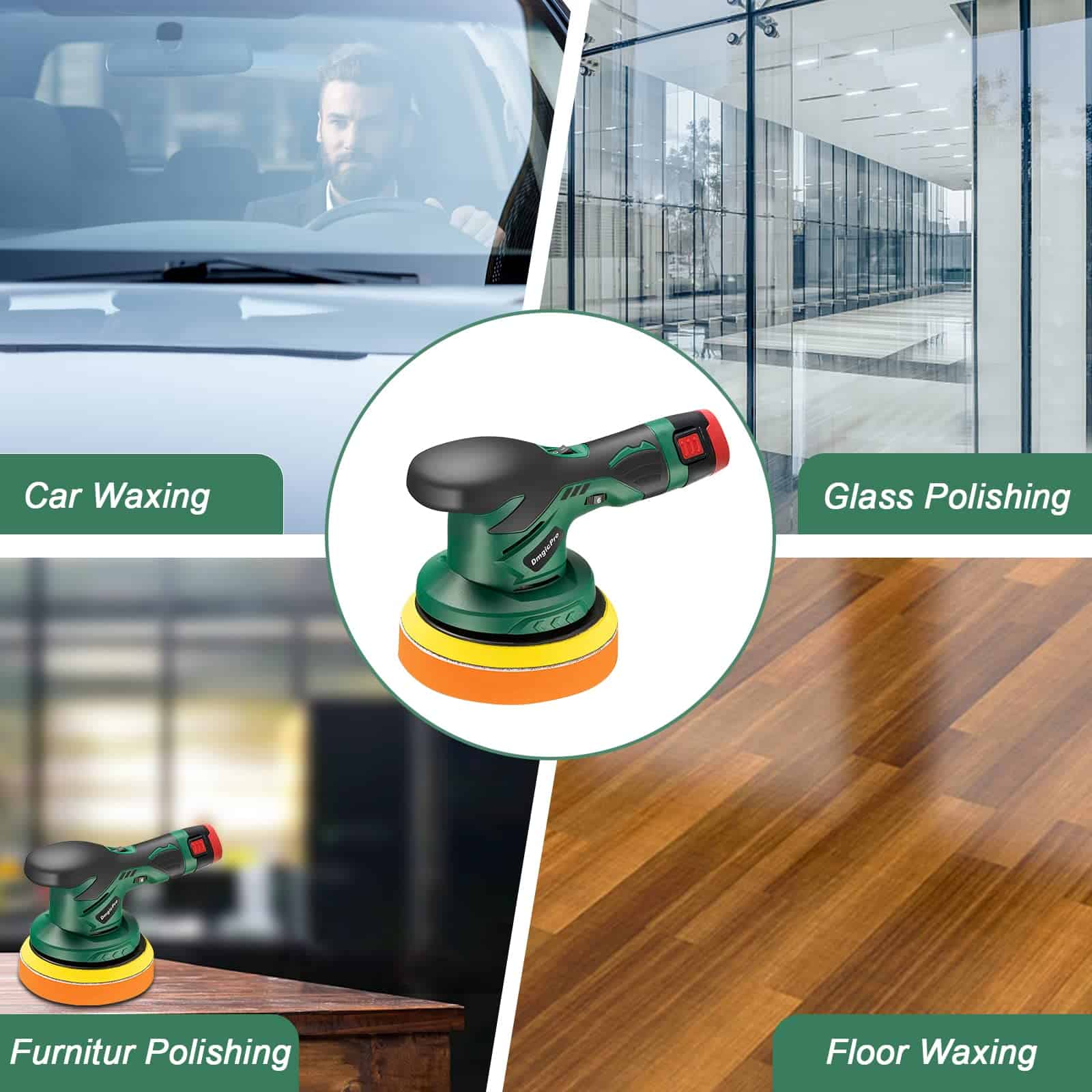Pulidora de Coche Inalámbrica, Kit de Pulido de Coche - Imagen 8