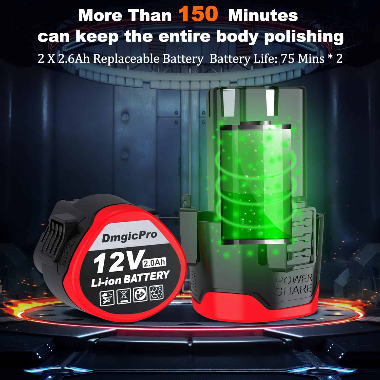 Pulidora de Coche Inalámbrica, Kit de Pulido de Coche - Imagen 4