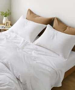 Funda de edredón de chambray de algodón lavado Eikei en