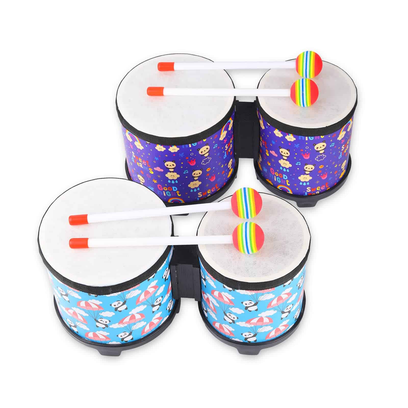 Set de tambores de suelo bongo para niños: Instrumento de - Imagen 7