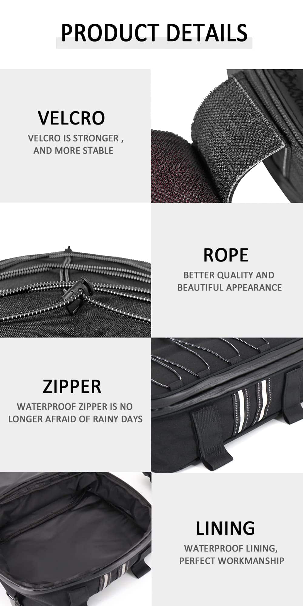 Bolsas impermeables Halifu para top case de motocicletas - Imagen 8