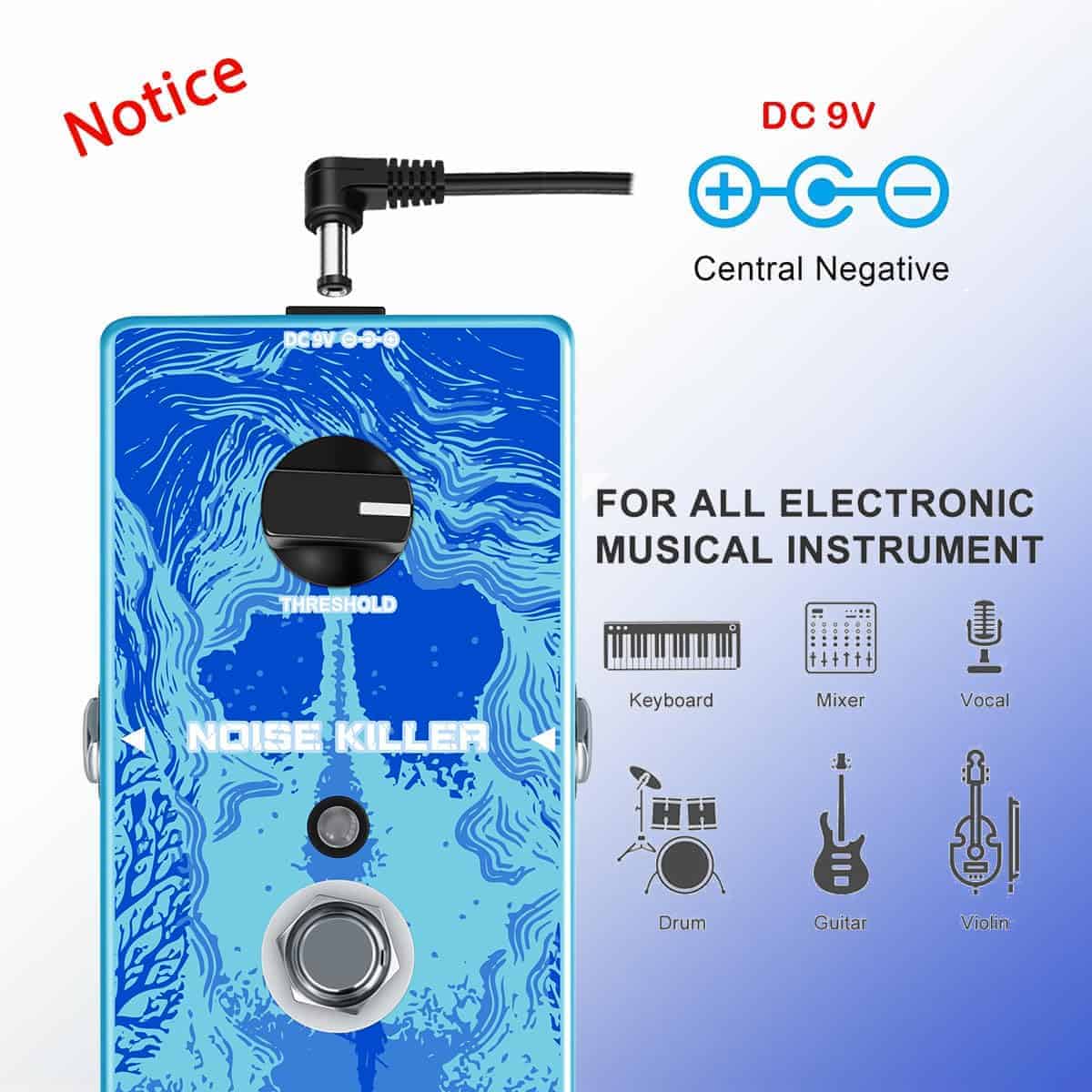 Pedal de Guitarra Rowin Noise Killer Reducción de Ruido - Imagen 5