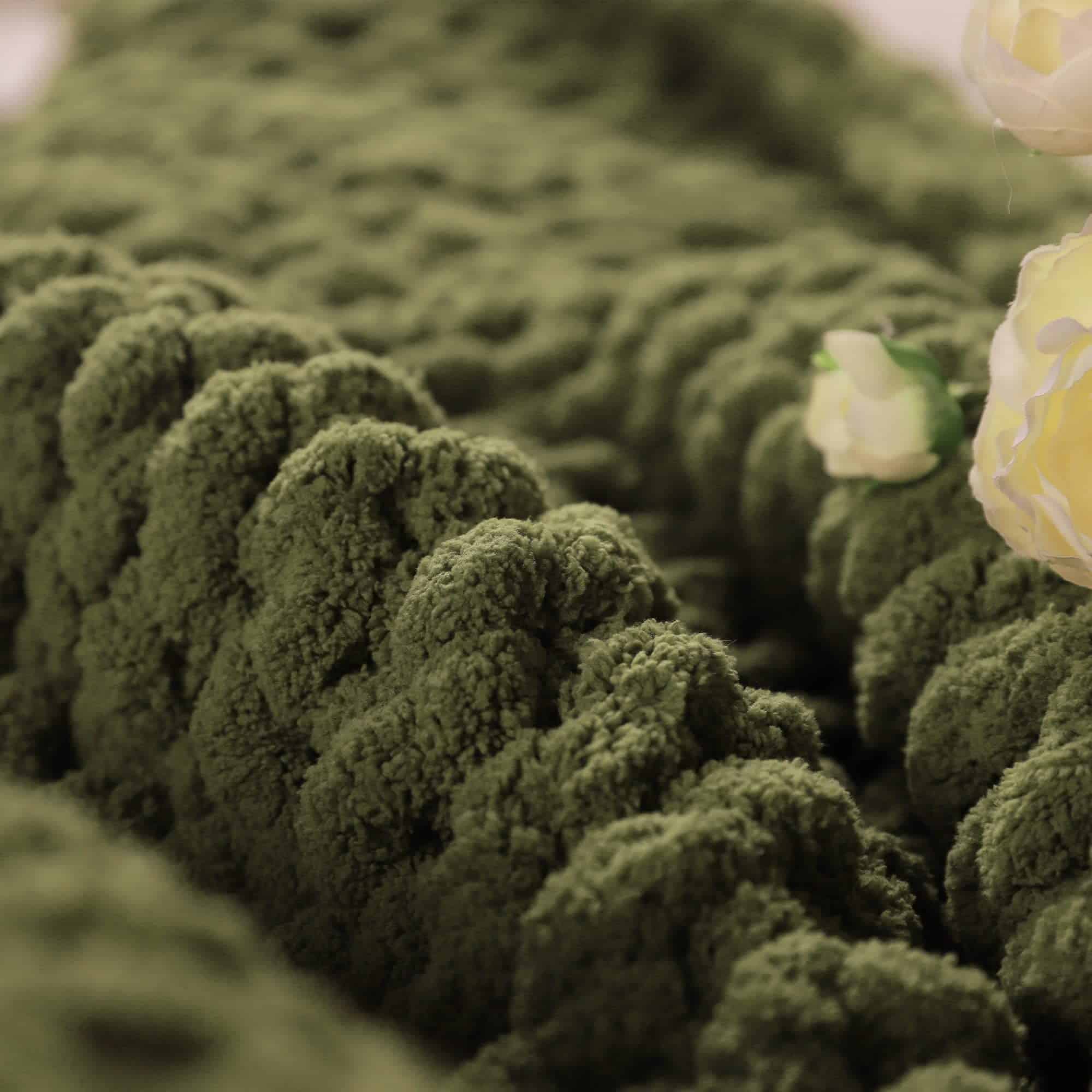 Manta de Punto Grueso Carriediosa 50" X 60", -Verde Olivo - Imagen 4