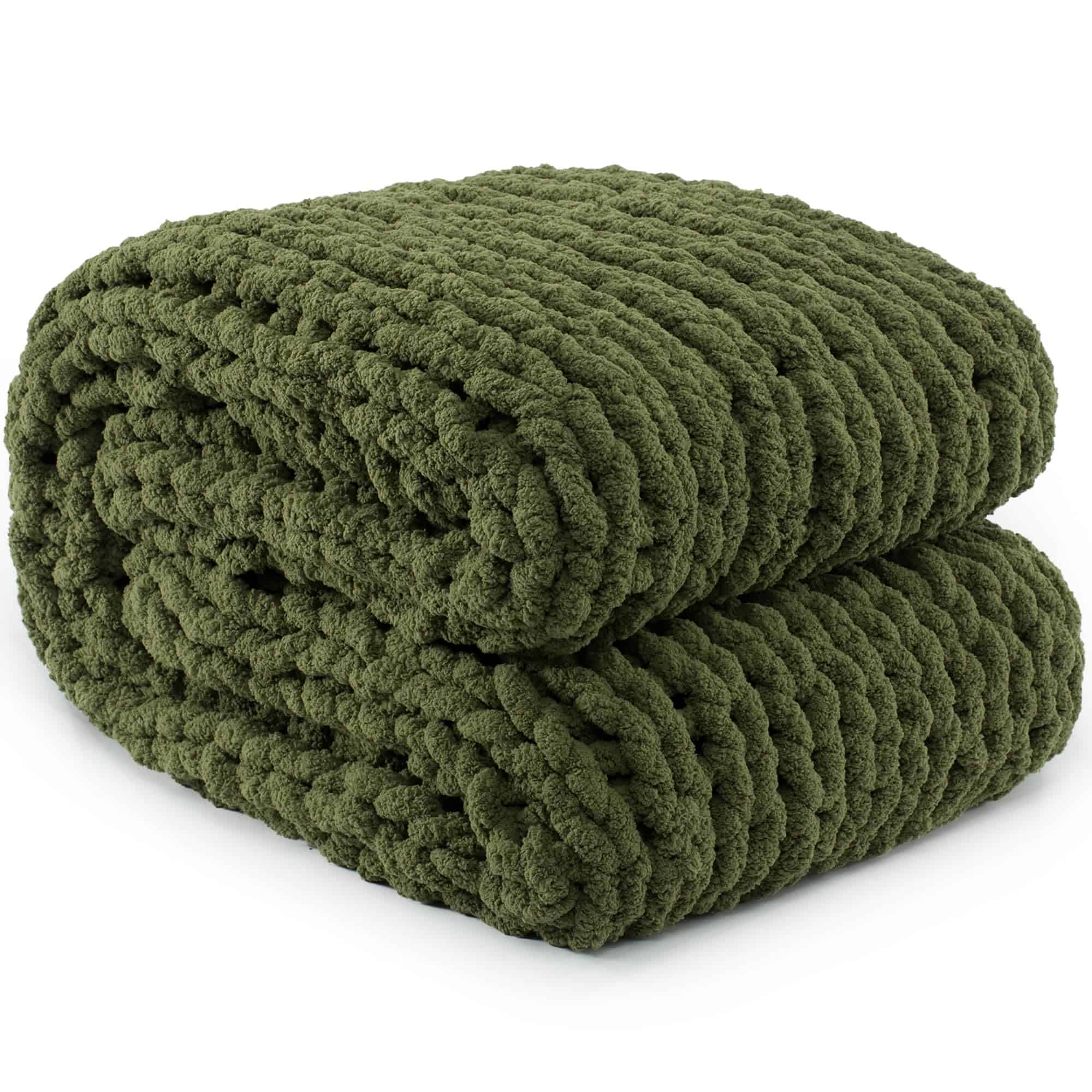 Manta de Punto Grueso Carriediosa 50" X 60", -Verde Olivo - Imagen 10