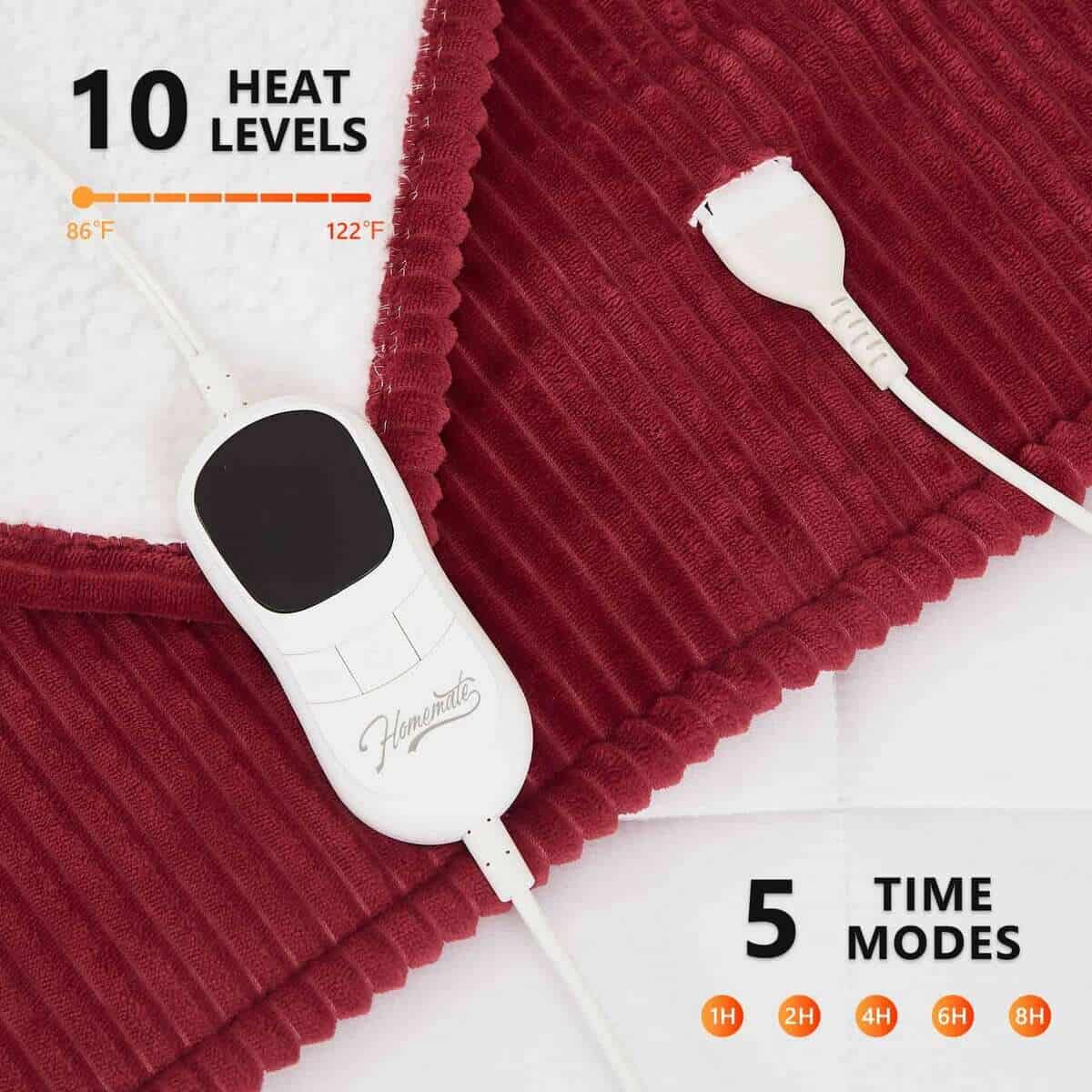 Manta Eléctrica Homemate - 50"x60" Tiro Calefaccionado - Imagen 4