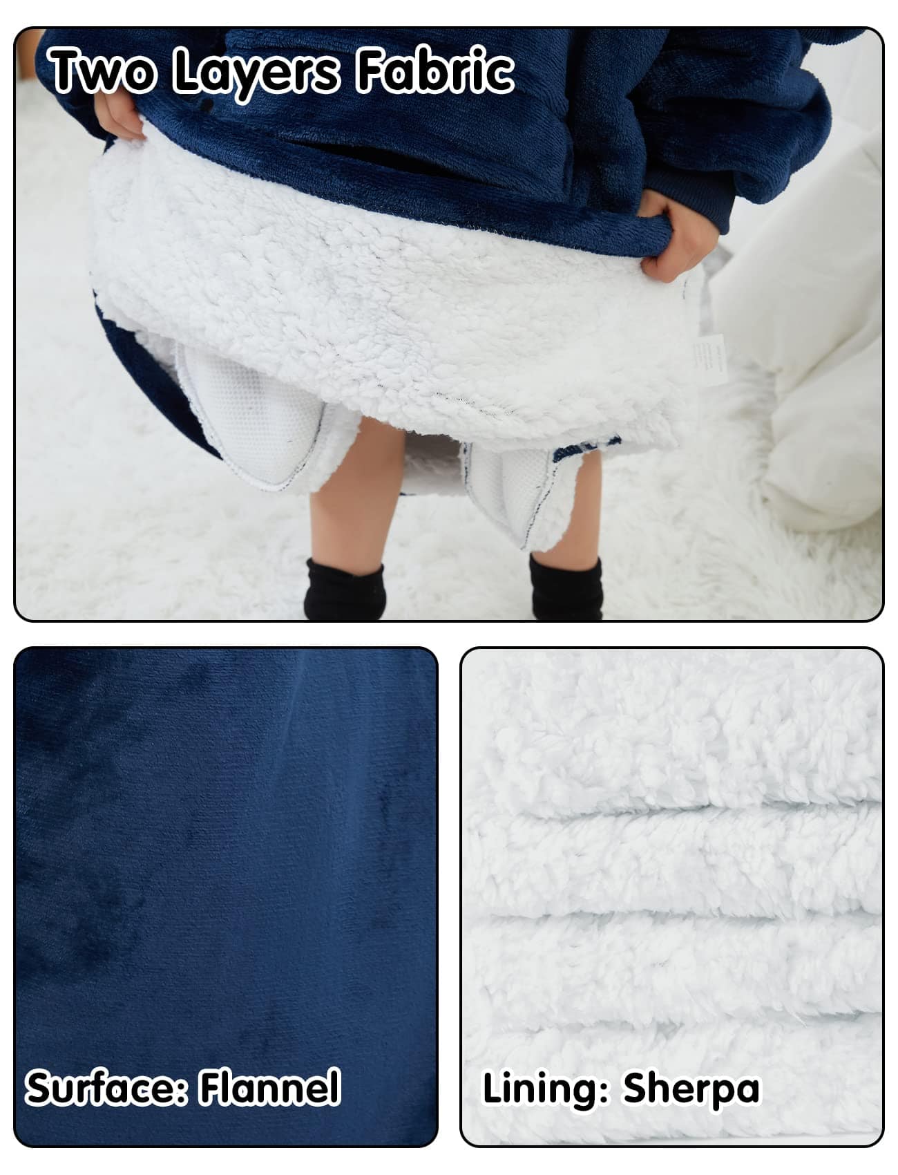 Manta con Capucha para Niños - Sudadera Manta con Capucha - Imagen 6