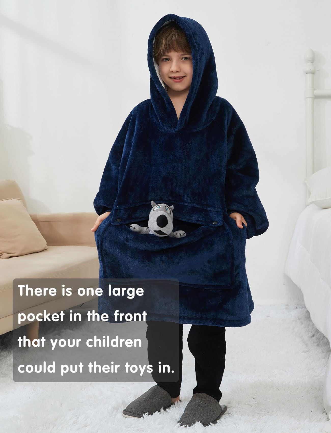 Manta con Capucha para Niños - Sudadera Manta con Capucha - Imagen 3