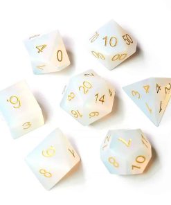 Conjunto de 7 dados de Opalita para D&D, juego de dados de