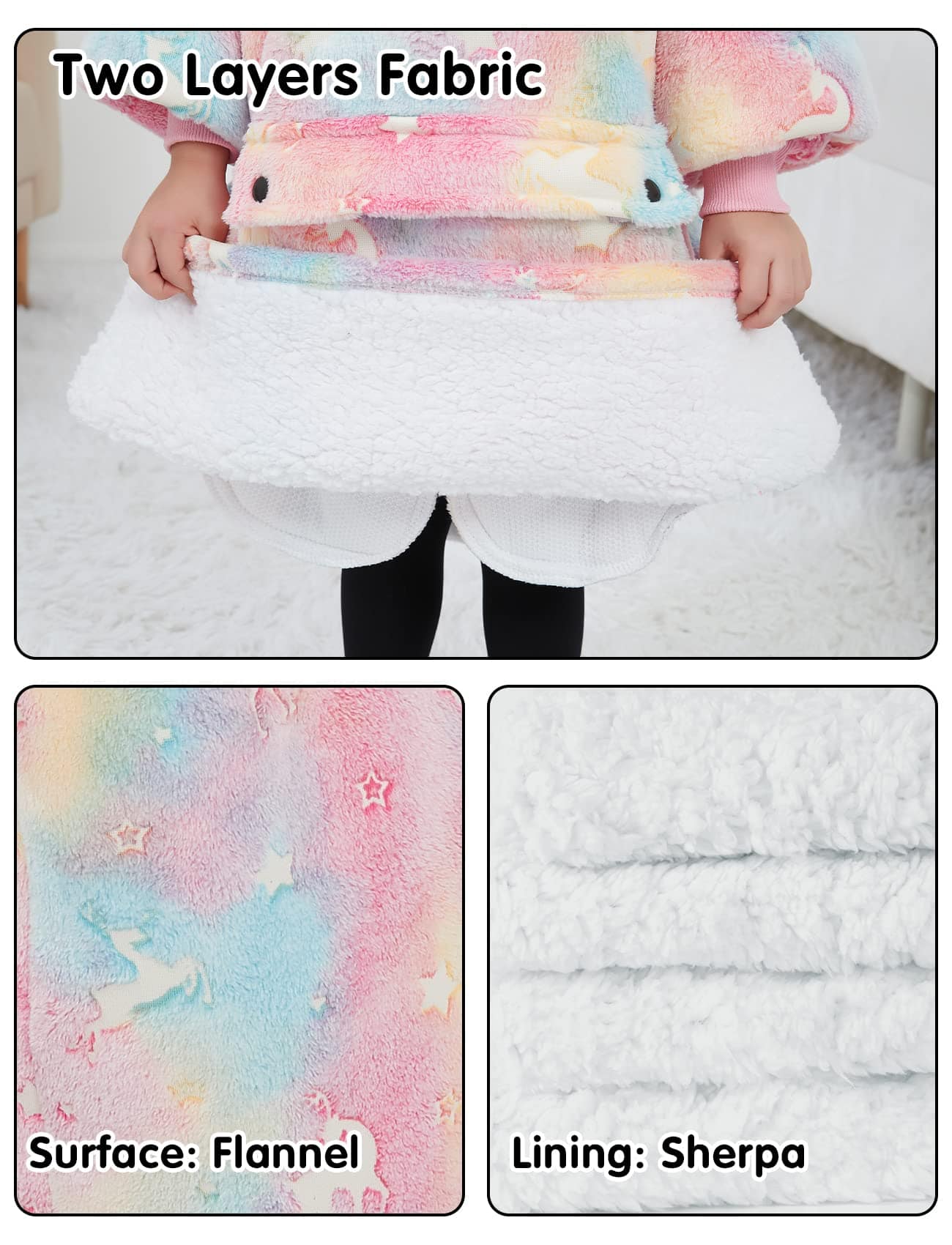 NOUKOW Manta con Capucha Comodidad para Niños - Manta - Imagen 6