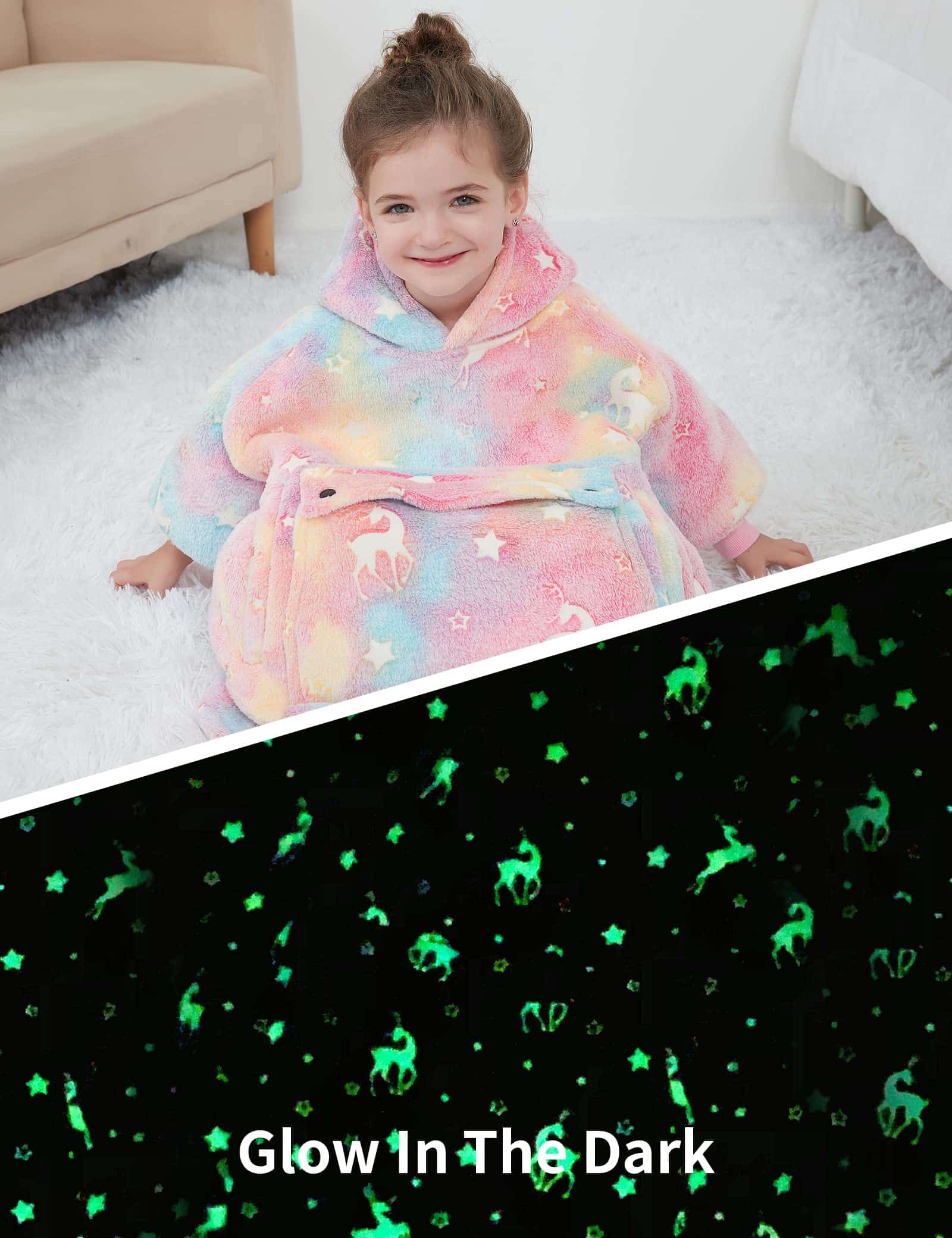 NOUKOW Manta con Capucha Comodidad para Niños - Manta - Imagen 4