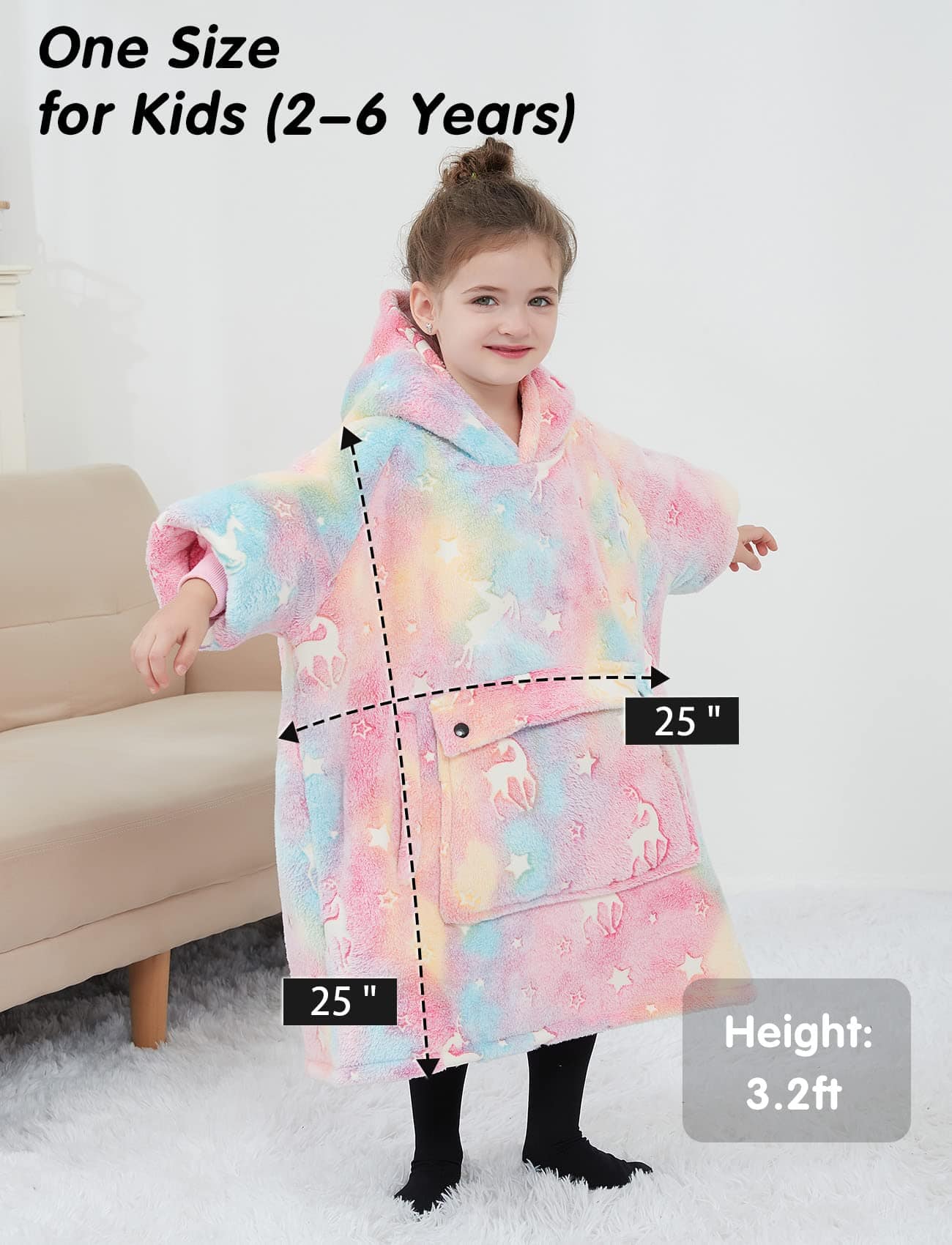 NOUKOW Manta con Capucha Comodidad para Niños - Manta - Imagen 7