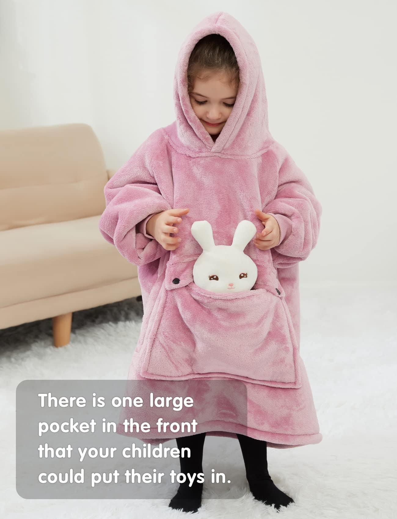 NOUKOW Cobija con Capucha para Niños Manta Suéter para - Imagen 3