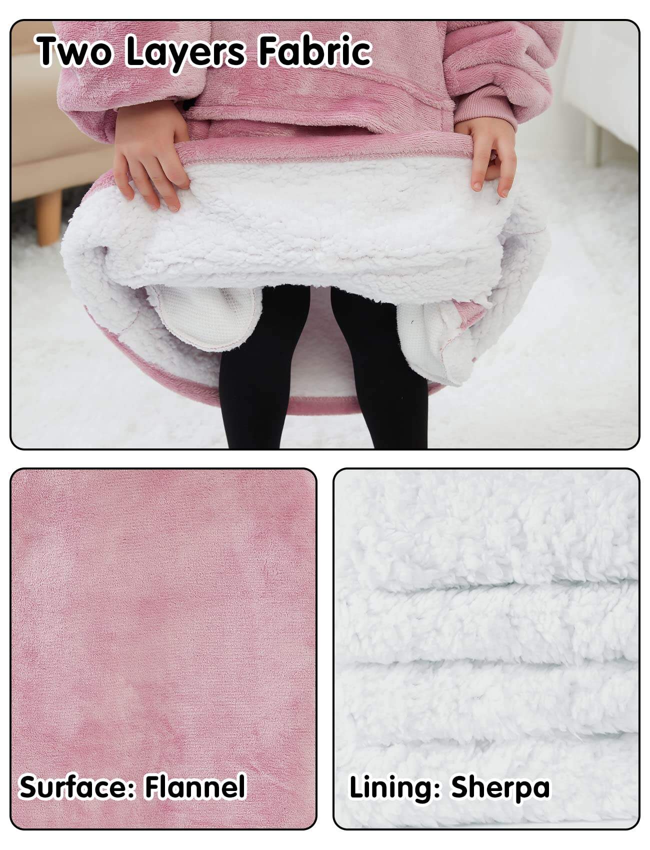 NOUKOW Cobija con Capucha para Niños Manta Suéter para - Imagen 6