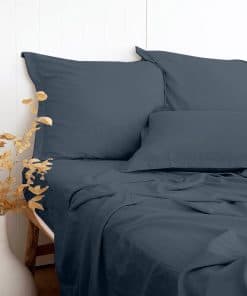 Juego de sábanas completo PANDATEX Gris Azul para Cama