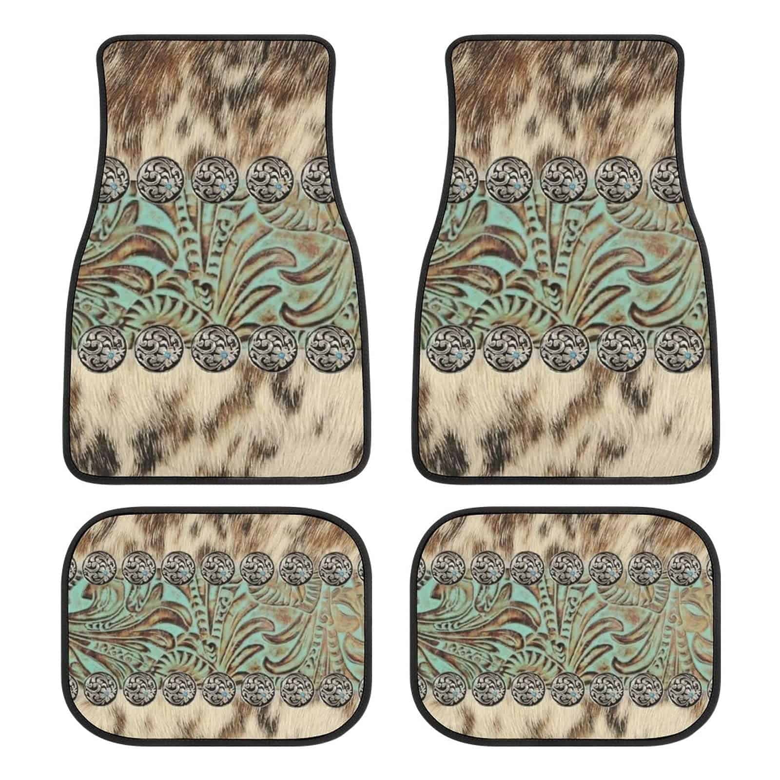 Juego de 4 Tapetes para Automóviles Universales, Marrón