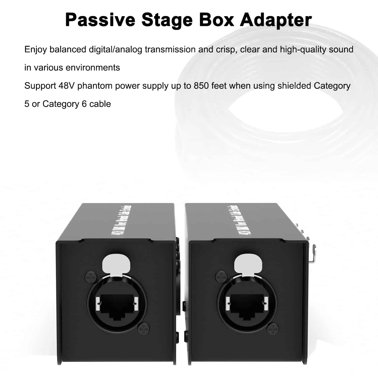 LVY 4 Channel DMX Over Network Cable Extender 3-Pin XLR - Imagen 4