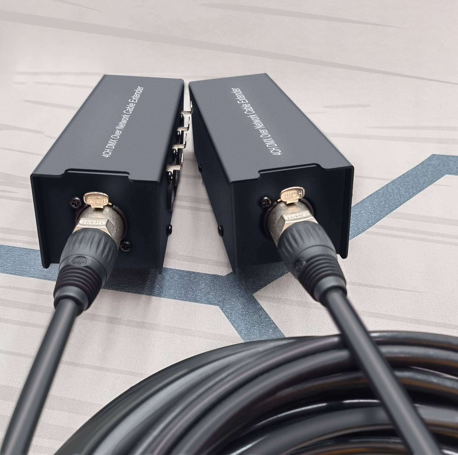 LVY 4 Channel DMX Over Network Cable Extender 3-Pin XLR - Imagen 8