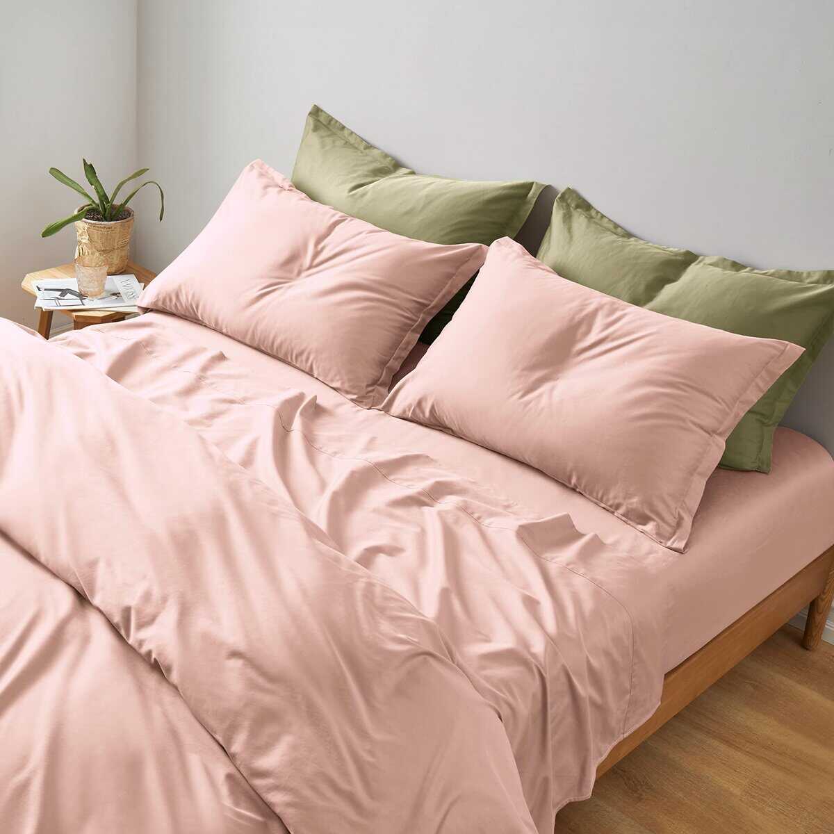 Juego de sábanas sólidas de lujo Eikei, 400 hilos de