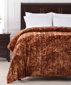 Manta de piel sintética doble premium Chanasya con diseño