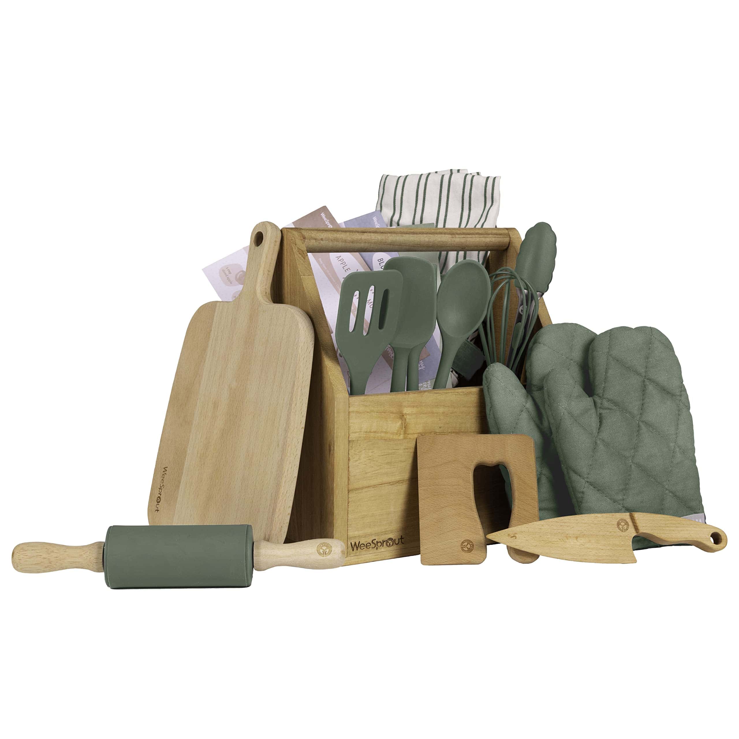 Set de Cocina y Horneado para Niños WeeSprout -Verde