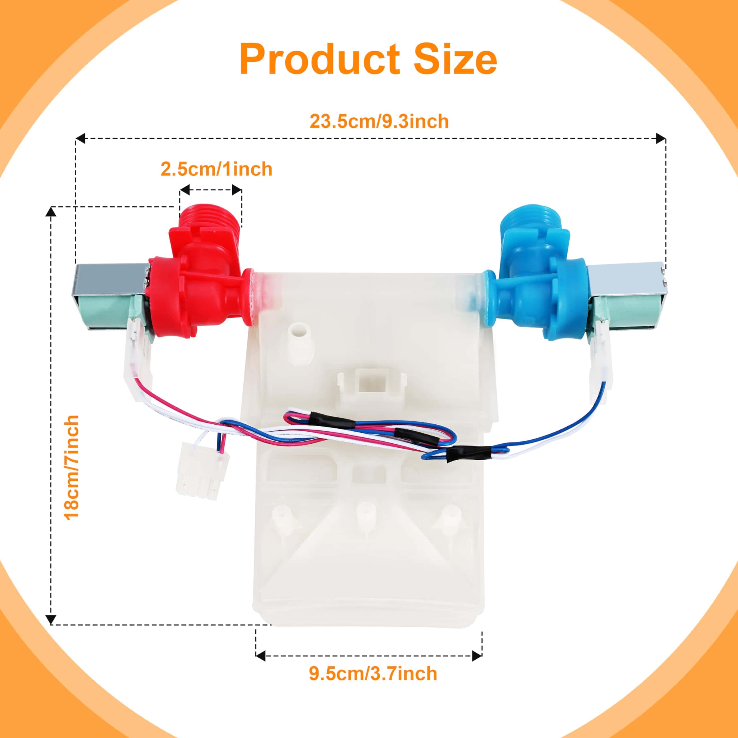 Válvula de entrada de agua para lavadora de repuesto - Imagen 4