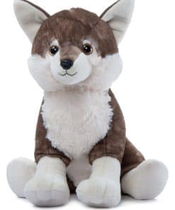 Peluche de Lobo Gris de The Petting Zoo, -Blanco