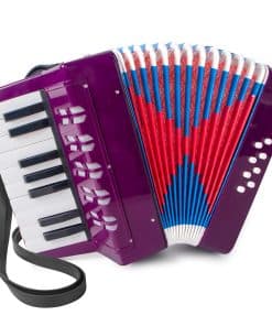 Acordeón, 17 Teclas Acordeón de Piano para Niños 8 Bajos