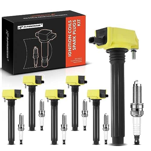 Conjunto de 6 Bobinas de Encendido (Amarillas) y Bujías de