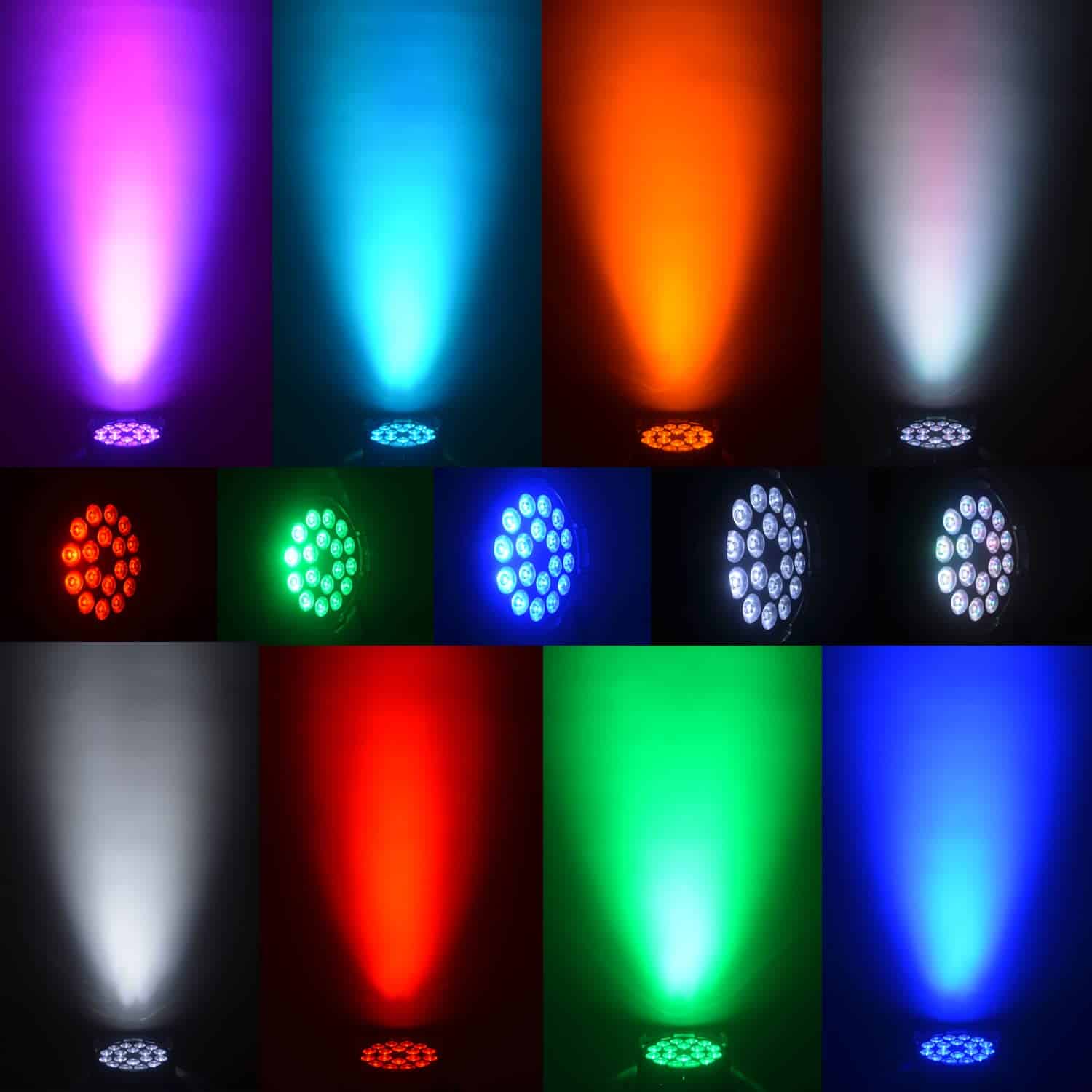 Fayleung LED par Light 18x12W 6in1 RGBWa+UV para Halloween - Imagen 5