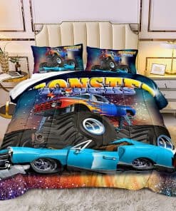 Edredón 3D de Camioneta Monstruo Loca de Freestyle DYcolor,