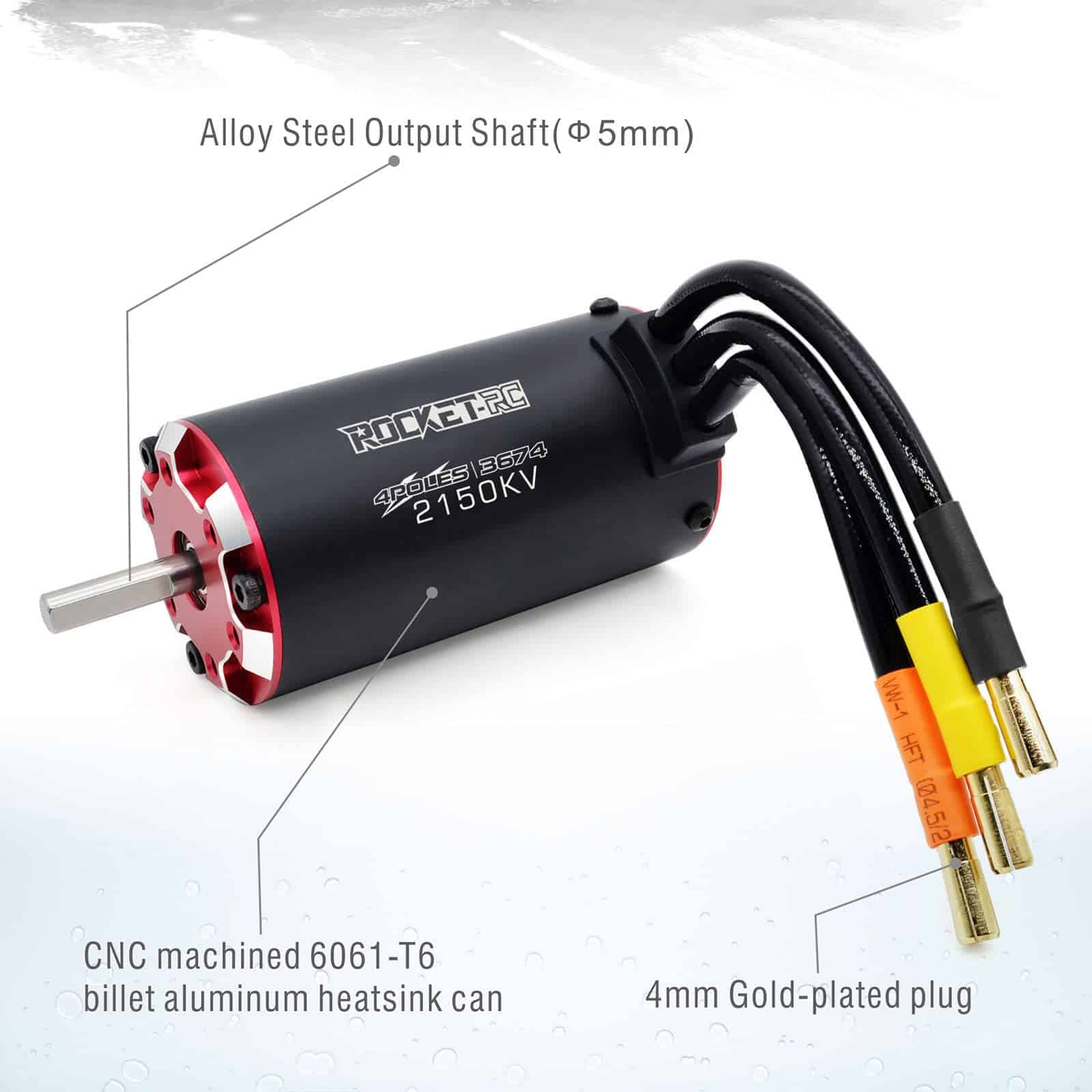 Motor sin escobillas Supersonic 3674 2150 KV Sensored de 4 - Imagen 6