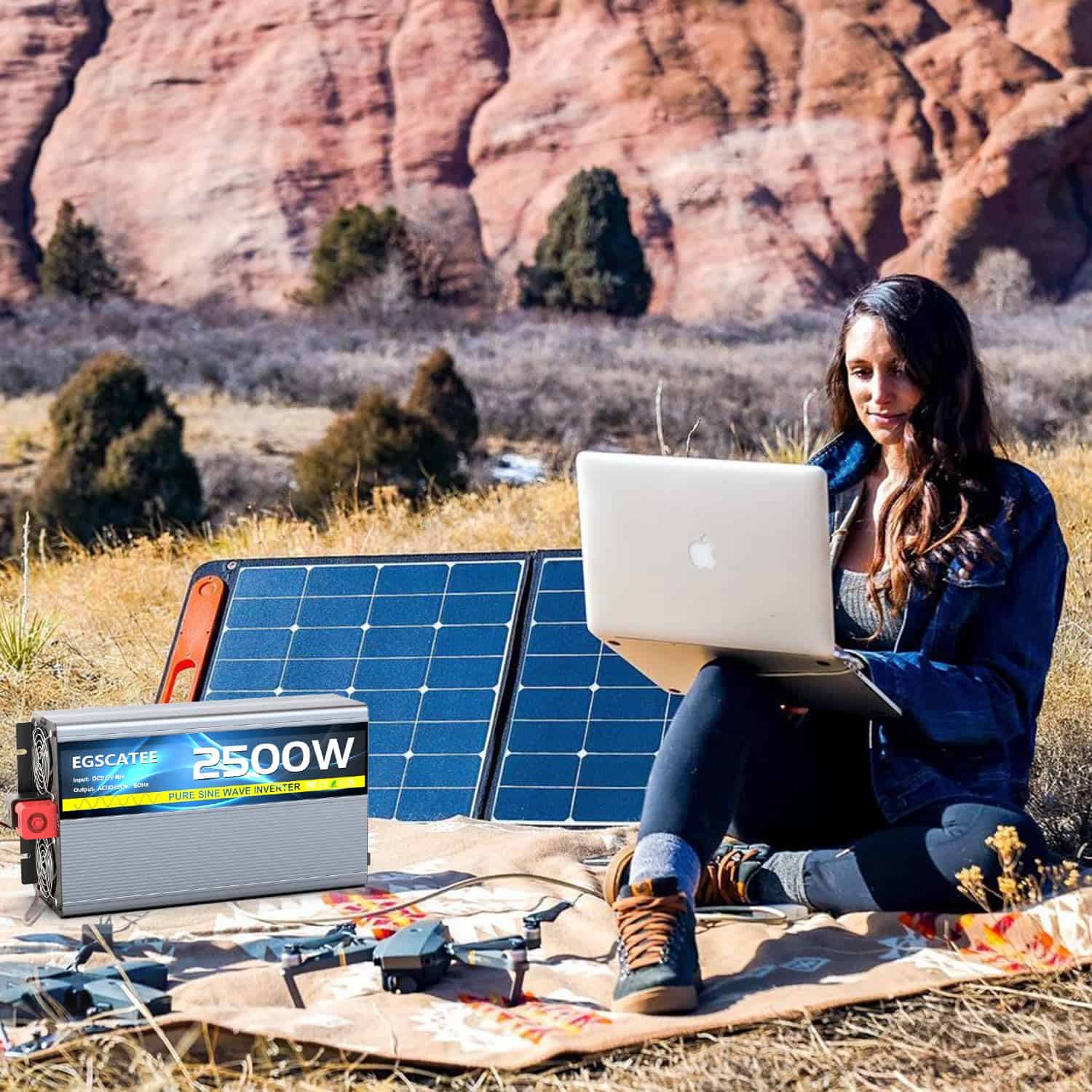 Inversor de Onda Sinusoidal Pura EGSCATEE 2500W 12V DC a - Imagen 9