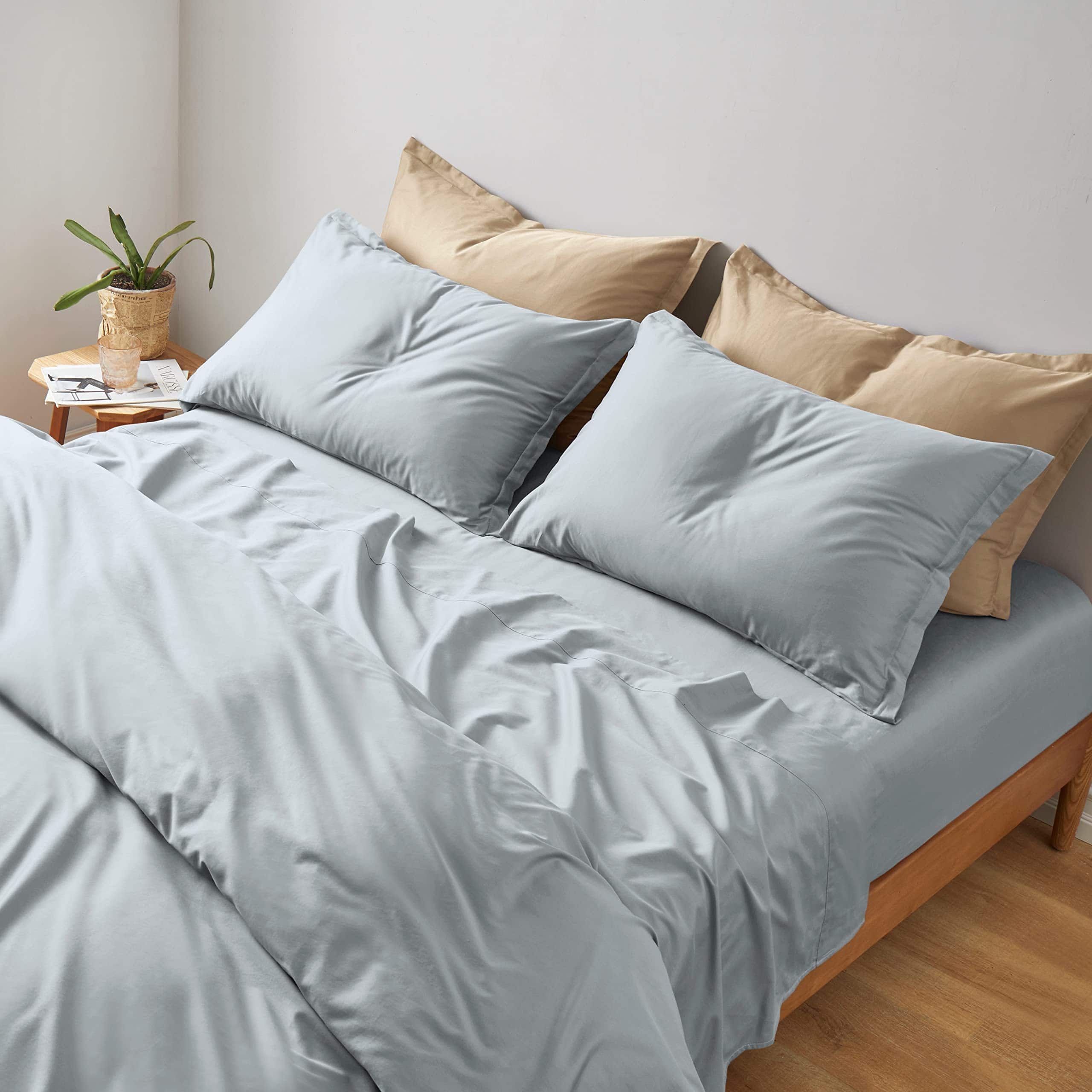 Juego de Sábanas de Color Sólido Eikei Set de Ropa de Cama