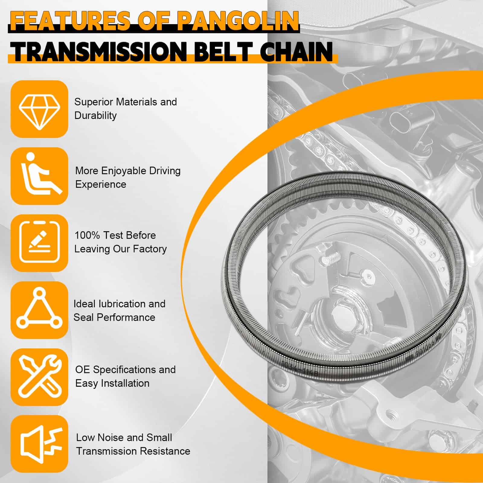 PANGOLIN 901047 901066 Correa de Transmisión CVT Cadena - Imagen 9