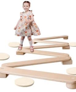 Tablero de equilibrio de madera Avrsol Kids con escalones