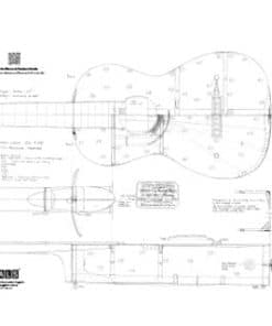 Plano de una Guitarra Clásica Temprana de Louis Panormo