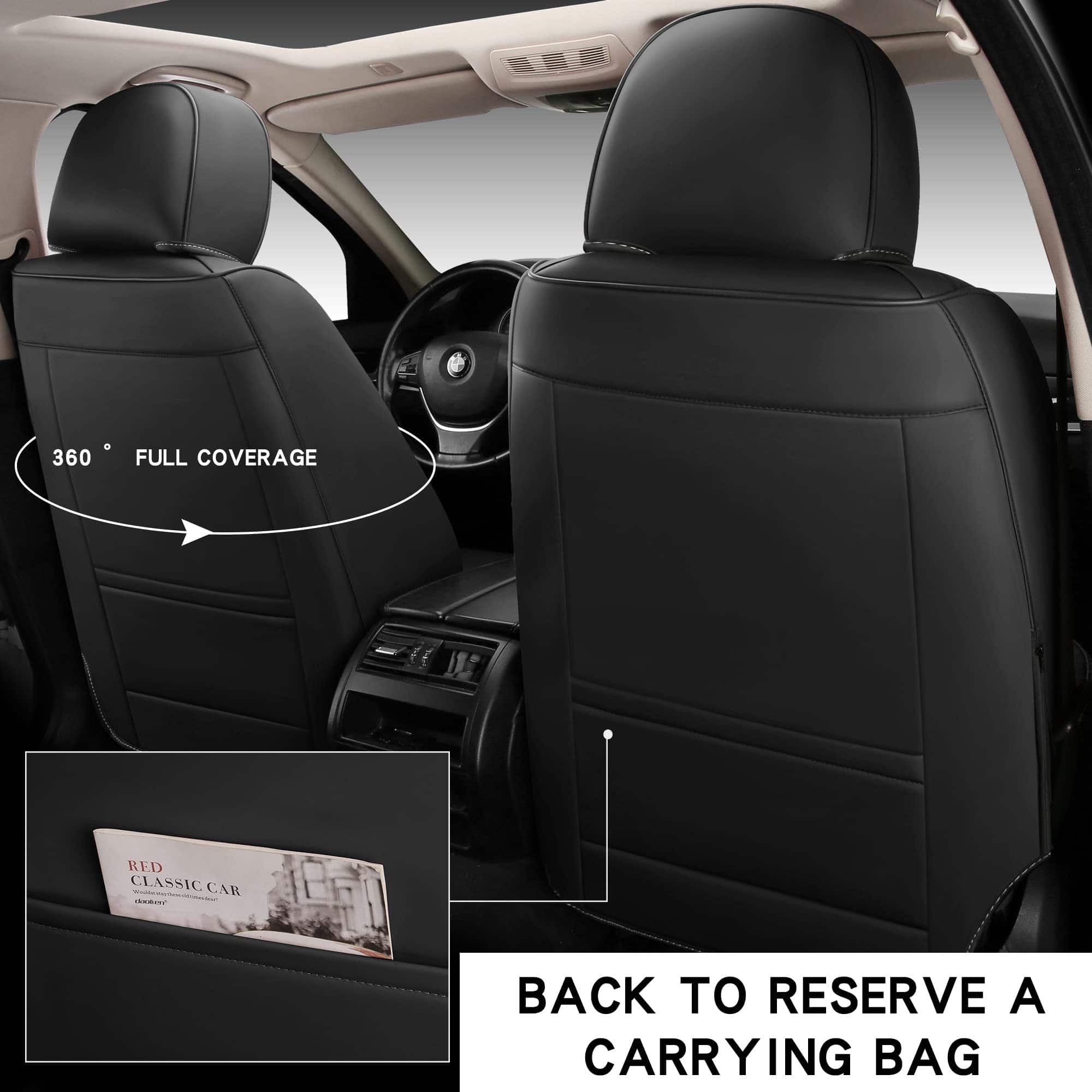 Cubiertas de asiento de automóvil de cuero sintético - Imagen 3