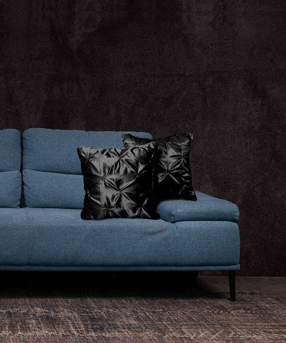 Juego de 2 fundas de cojín con diseño de pliegues de