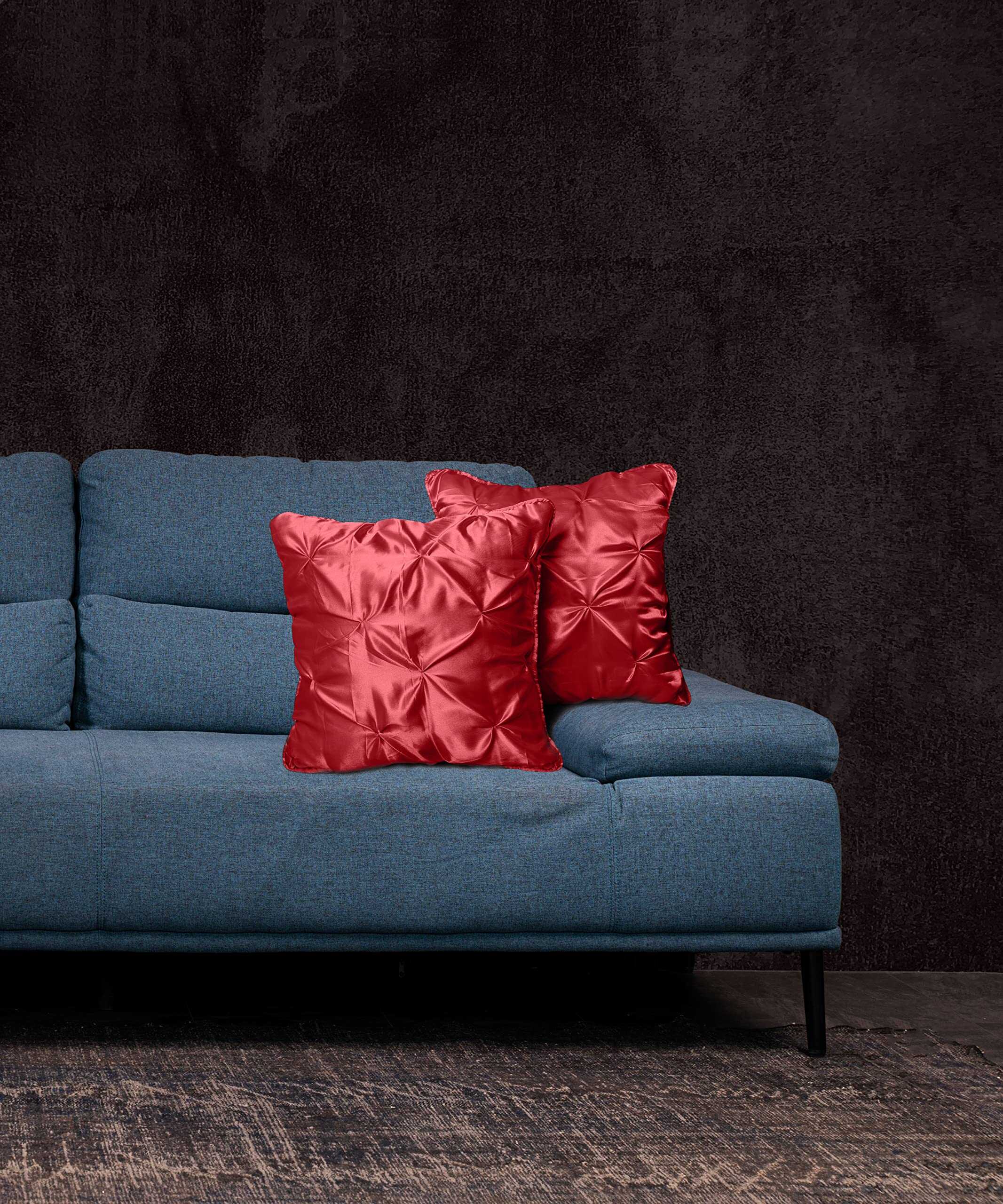 Set de 2 Fundas de Cojines con Diseño de Pliegues Bedify